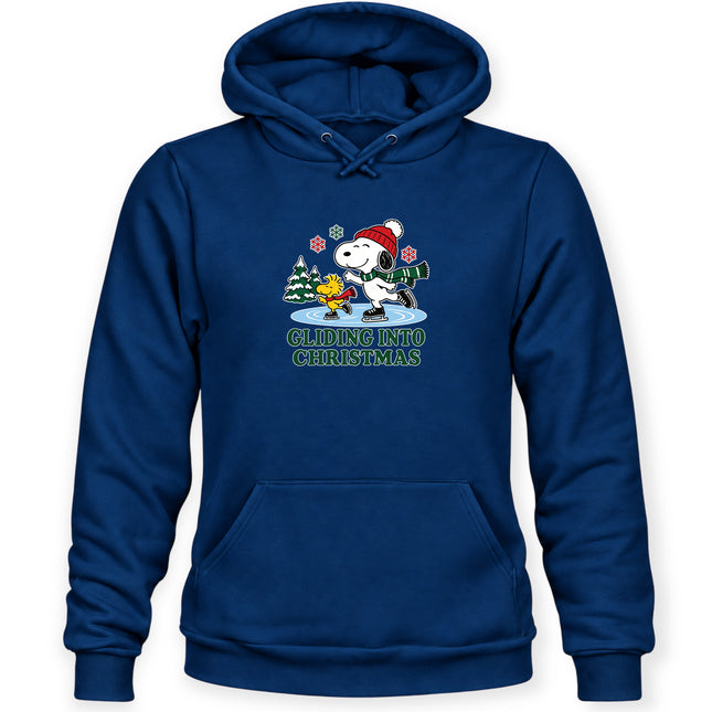 Gliding Into Christmas Ice Skating Winter Holiday Hoodie