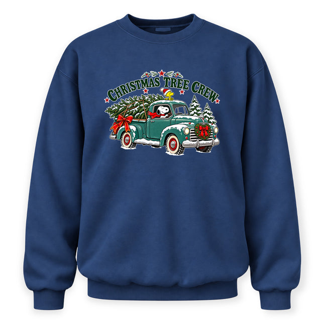 Christmas Tree Crew Vintage Pickup Truck Sweatshirt