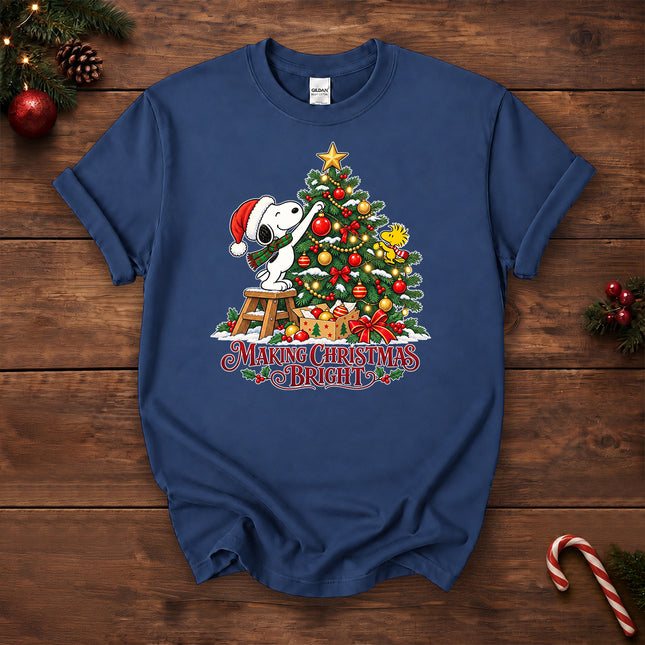 Making Christmas Bright Decorated Tree T-Shirt