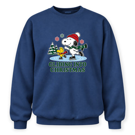 Gliding Into Christmas Ice Skating Winter Holiday Sweatshirt