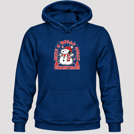 Holly Jolly Christmas Snowflake Winter Scarf Hoodie
