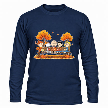 Cozy Fall Pumpkin Autumn Leaves Long Sleeve T-Shirt