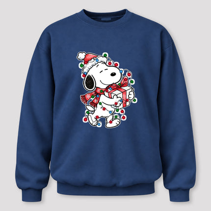 Christmas Lights Wrapped Gift Festive Holiday Sweatshirt