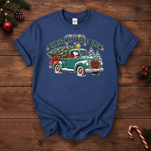 Christmas Tree Crew Vintage Pickup Truck T-Shirt