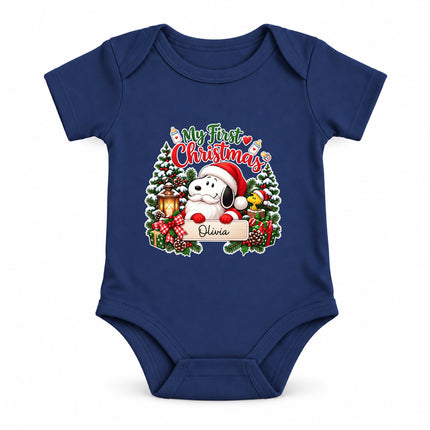 Personalized My First Christmas Baby Name Keepsake Baby Bodysuit