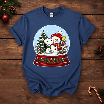 Christmas Snow Globe Snowman Winter Scene T-Shirt