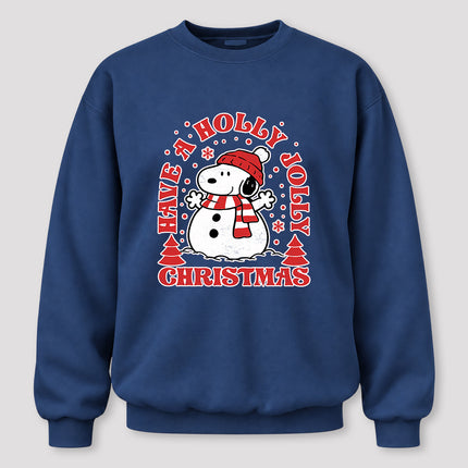 Holly Jolly Christmas Snowflake Winter Scarf Sweatshirt
