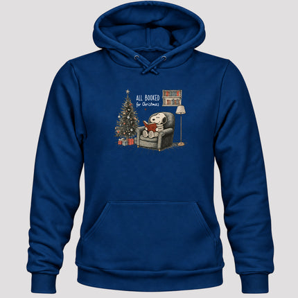 All Booked for Christmas Cozy Reading Book Lover Hoodie