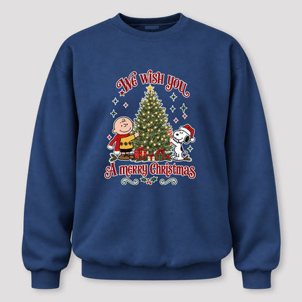 We Wish You a Merry Christmas Tree Lights Crewneck Sweatshirt