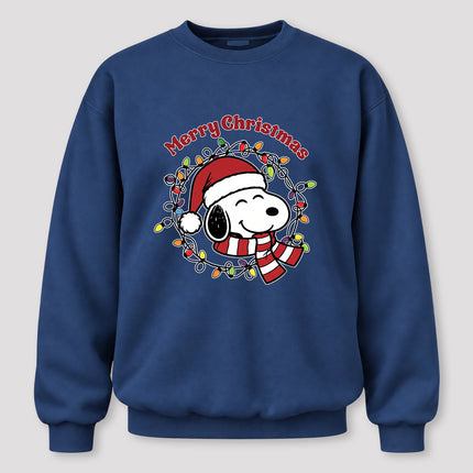 Merry Christmas Santa Hat Colorful Lights Sweatshirt