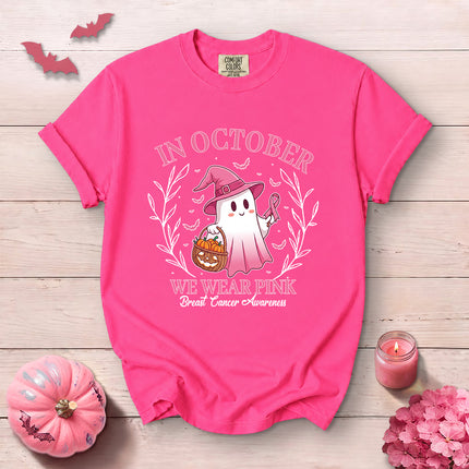 Comfort Colors Breast Cancer Awareness Halloween Pink October T-Shirt