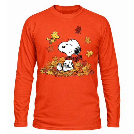 Fall Leaves Cozy Autumn Graphic Long Sleeve T-Shirt