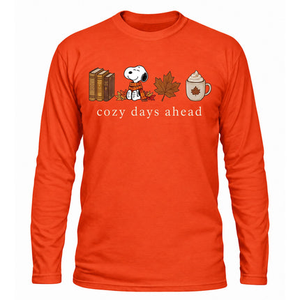 Cozy Days Ahead Fall Coffee Autumn Long Sleeve T-Shirt