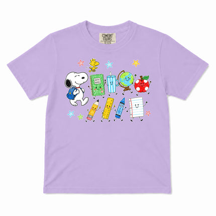 Comfort Colors Back To School School Supplies Globe Notebook Kid T-Shirt