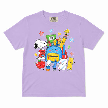 Comfort Colors Back To School Backpack School Supplies Kid T-Shirt