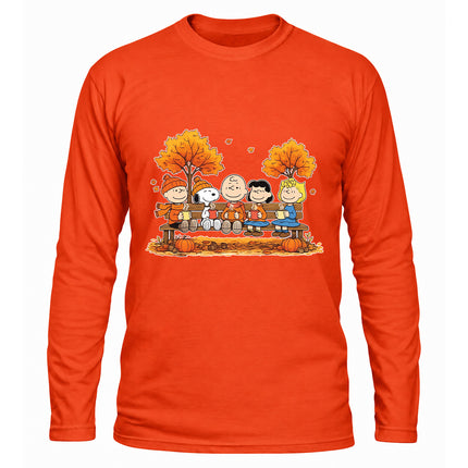 Cozy Fall Pumpkin Autumn Leaves Long Sleeve T-Shirt