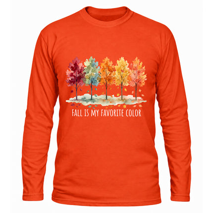 Fall Shirt Fall Is My Favorite Color Autumn Trees Long Sleeve T-Shirt