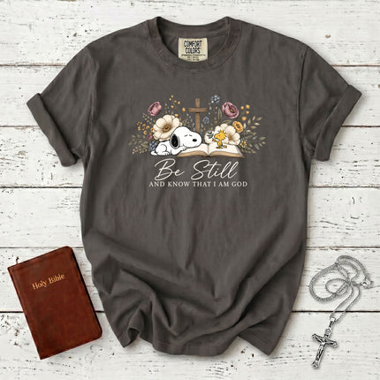 Comfort Colors Be Still and Know That I Am God Christian Bible Verse T-Shirt