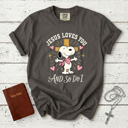 Comfort Colors Jesus Loves You And So Do I Christian Faith Cross T-Shirt