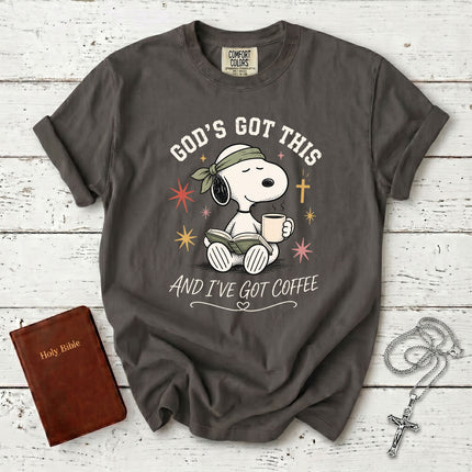 Comfort Colors God's Got This And I've Got Coffee Christian Faith T-Shirt