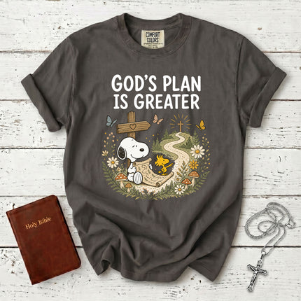 Comfort Colors Gods Plan Is Greater Christian Faith Journey T-Shirt