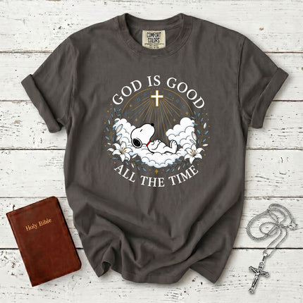Comfort Colors God Is Good All The Time Christian Cross Heaven Faith Gift T-Shirt