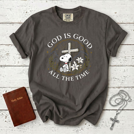 Comfort Colors God Is Good All The Time Christian Cross Prayer Faith Gift T-Shirt