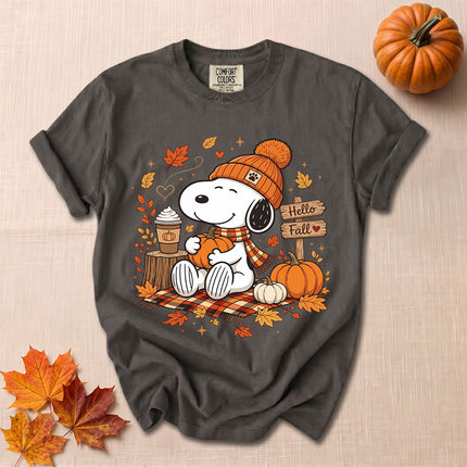 Comfort Colors Hello Fall Pumpkin Coffee Cozy Autumn