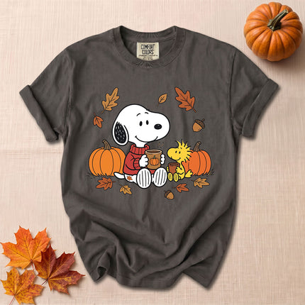 Comfort Colors Fall Pumpkin Cozy Autumn Coffee T-Shirt