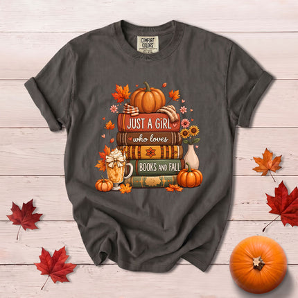 Comfort Colors Fall Autumn Book Lover Pumpkin Cozy Reading T-Shirt