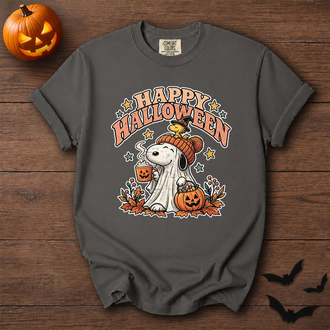 Comfort Colors Happy Halloween Ghost Pumpkin Vintage T-Shirt