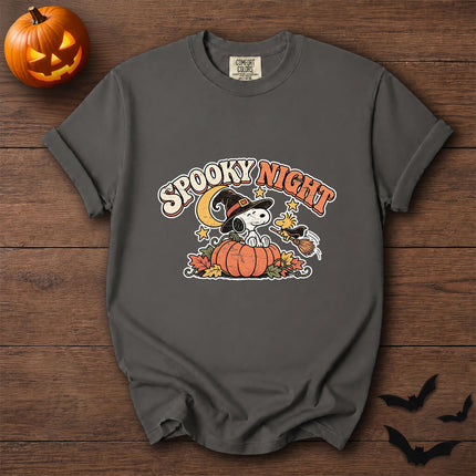 Comfort Colors Spooky Night Halloween Pumpkin Witch T-Shirt