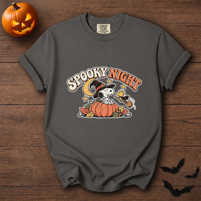 Comfort Colors Spooky Night Halloween Pumpkin Witch T-Shirt