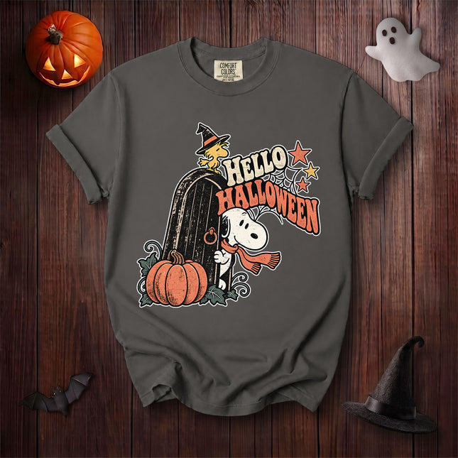 Comfort Colors Hello Halloween Vintage Pumpkin Graphic T-Shirt