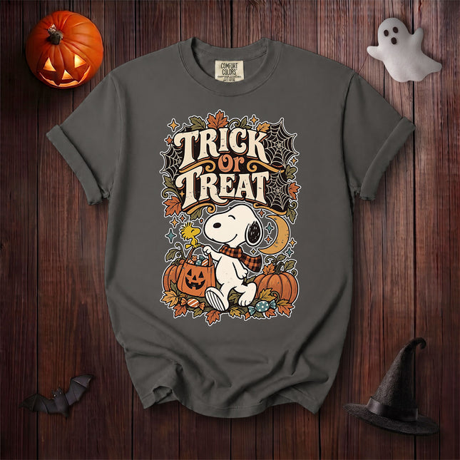 Comfort Colors Trick or Treat Halloween Pumpkin Graphic T-Shirt