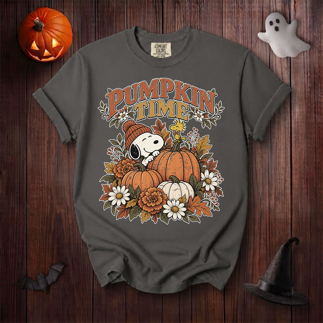 Comfort Colors Pumpkin Time Vintage Fall Halloween Graphic T-Shirt