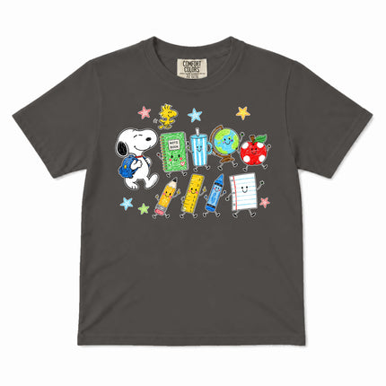 Comfort Colors Back To School School Supplies Globe Notebook Kid T-Shirt