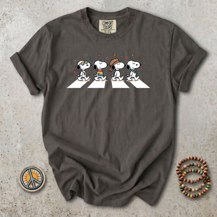 Comfort Colors Retro Hippie Peace Walk Groovy 70s Vibes T-Shirt