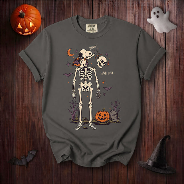 Comfort Colors Funny Halloween Skeleton Boop Graphic T-Shirt