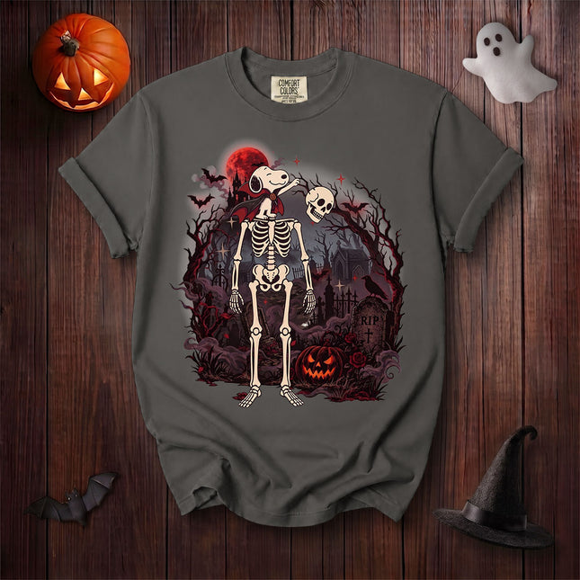 Comfort Colors Gothic Halloween Skeleton Graveyard Graphic T-Shirt