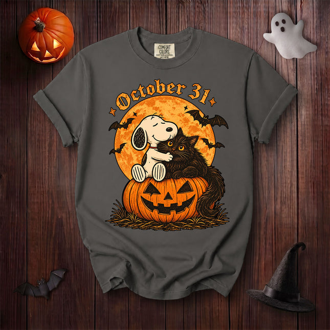 Comfort Colors October 31 Full Moon Halloween Pumpkin Graphic T-Shirt