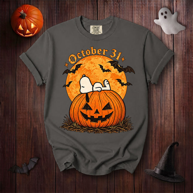 Comfort Colors October 31 Halloween Pumpkin Graphic T-Shirt