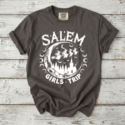 Comfort Colors Salem Witch Girls Trip Moon Phase Halloween T-Shirt