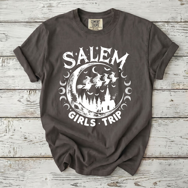 Comfort Colors Salem Witch Girls Trip Moon Phase Halloween T-Shirt