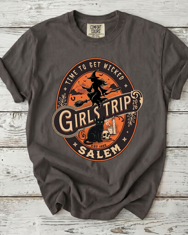 Comfort Colors Salem Girls Trip Wicked 2026 Halloween T-Shirt
