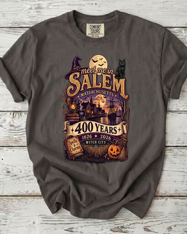 Comfort Colors Salem Witch City 400 Years Massachusetts T-Shirt