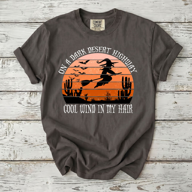 Comfort Colors Desert Witch Halloween Sunset Graphic T-Shirt