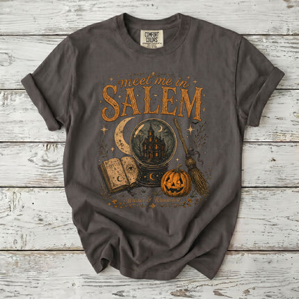 Comfort Colors Salem Witch Meet Me in Salem Halloween T-Shirt