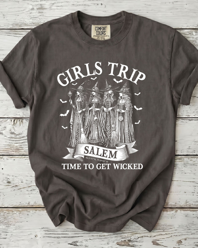 Comfort Colors Salem Witch Girls Trip Halloween T-Shirt