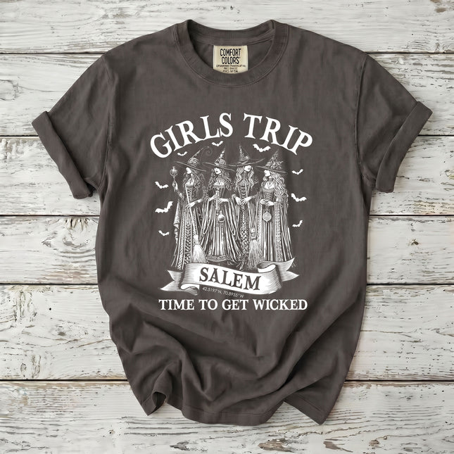 Comfort Colors Salem Witch Girls Trip Halloween T-Shirt